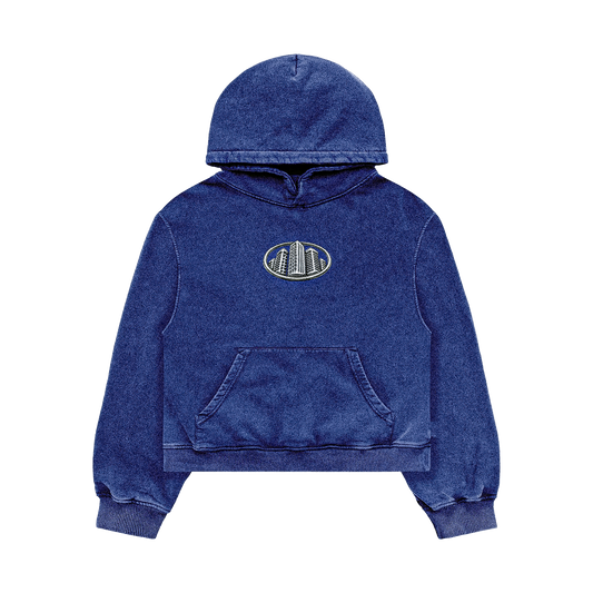 Boxy Blue Cropped Hoodie – NoStreetSafe
