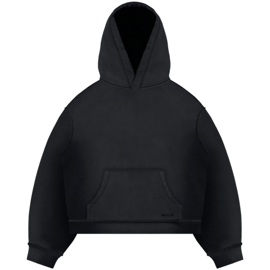 Boxy Black Cropped Hoodie – NoStreetSafe