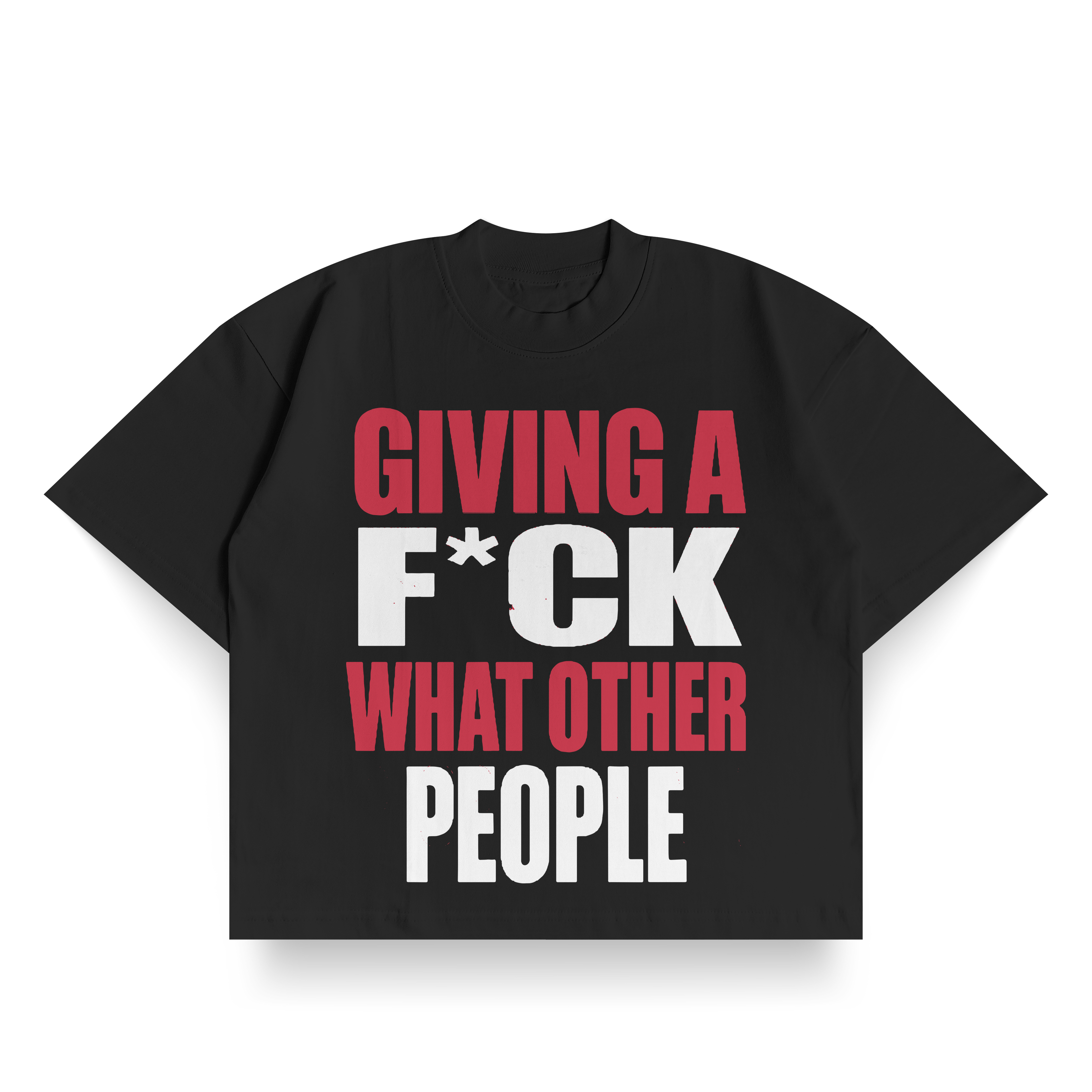 CROPPED GRAPHIC TEE – “GIVE A F*CK WHAT PEOPLE THINK”
