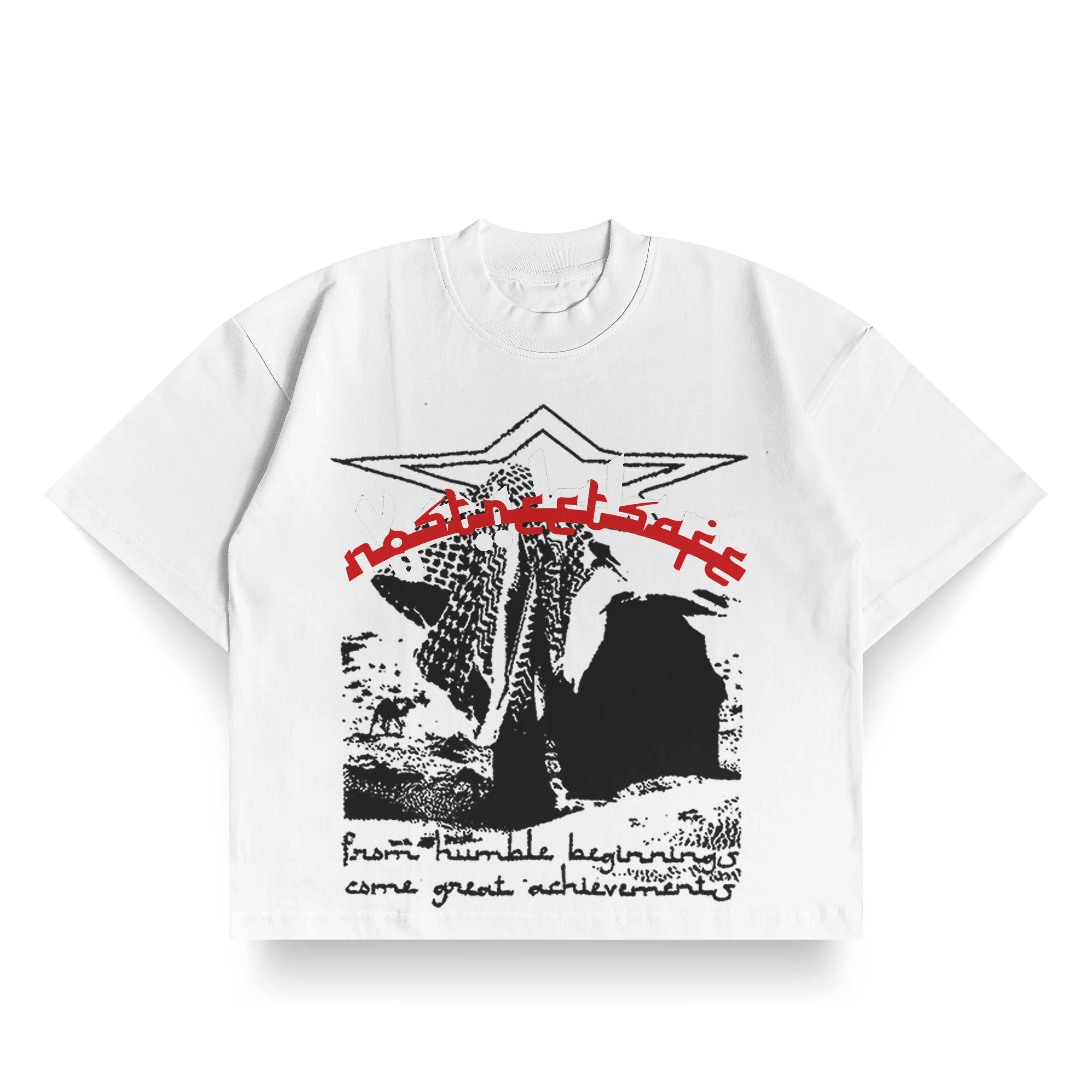 WHITE ARABIC DESIGN T-SHIRT - NOSTREETSAFFE
