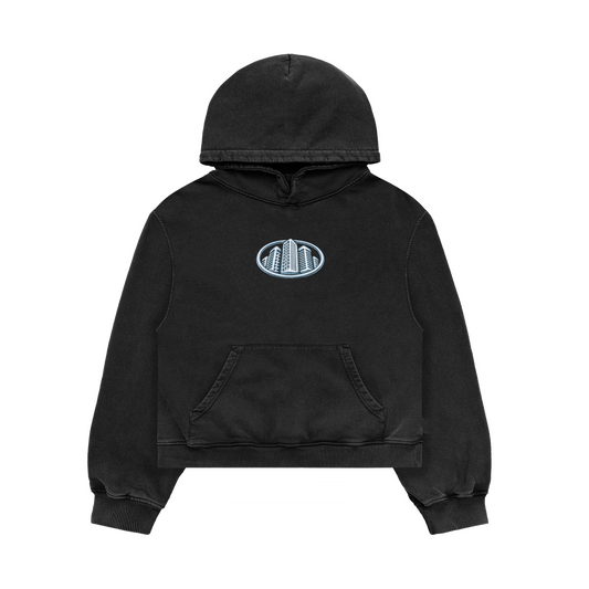 Boxy Black Cropped Hoodie – NoStreetSafe