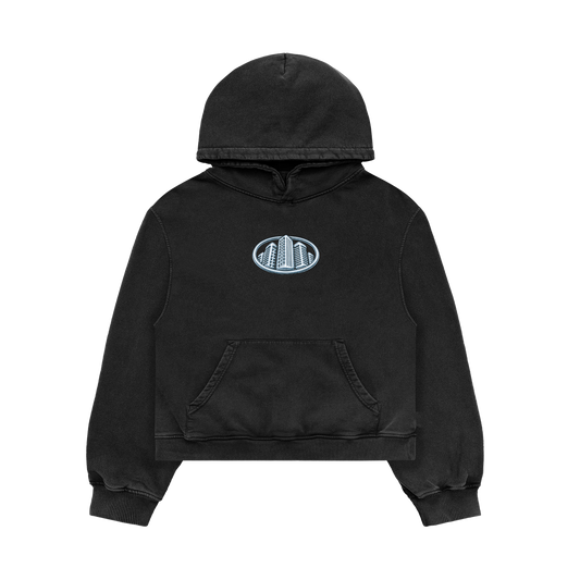 Boxy Black Cropped Hoodie – NoStreetSafe