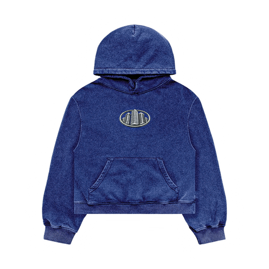 Boxy Blue Cropped Hoodie – NoStreetSafe