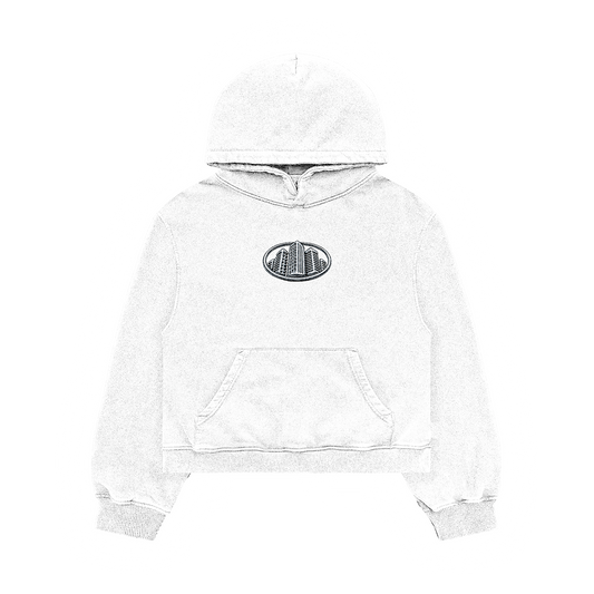 Boxy White Cropped Hoodie – NoStreetSafe