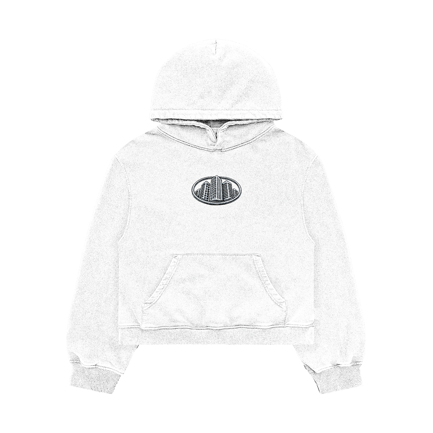 Boxy White Cropped Hoodie – NoStreetSafe