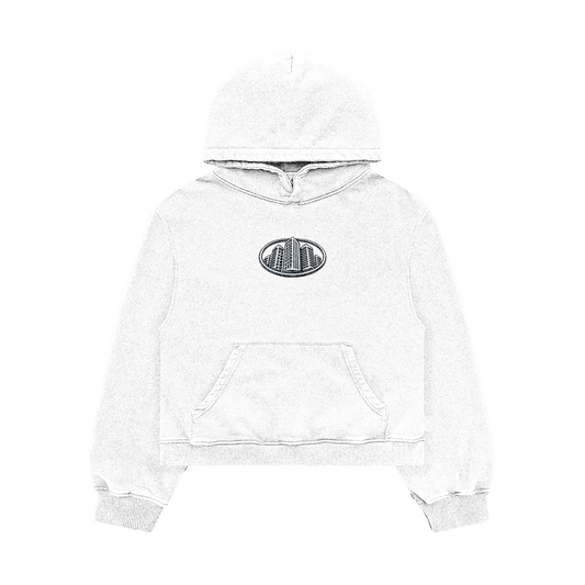 Boxy White Cropped Hoodie – NoStreetSafe
