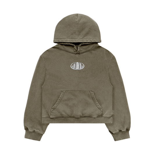 Boxy Brown Cropped Hoodie – NoStreetSafe