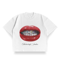 WHITE MOUTH GRAPHIC CROPPED T-SHIRT - NOSTREETSAFFE