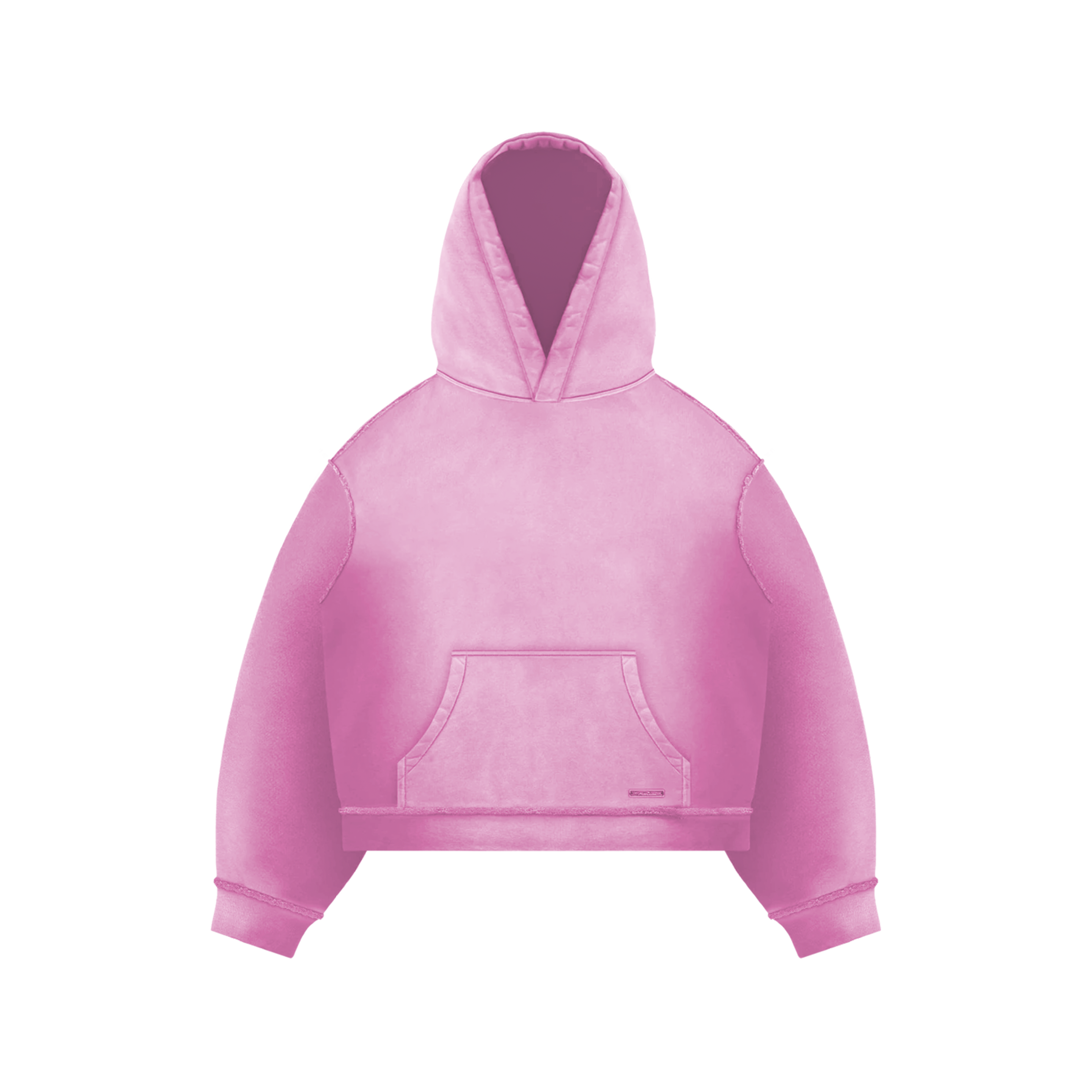 BABY PINK BOXY CROPPED HOODIE - NOSTREETSAFFE