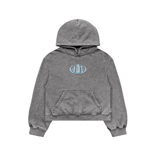 Boxy Grey Cropped Hoodie – NoStreetSafe