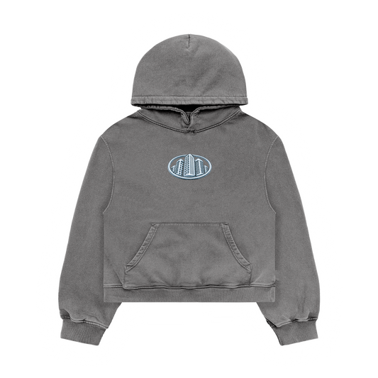 Boxy Grey Cropped Hoodie – NoStreetSafe