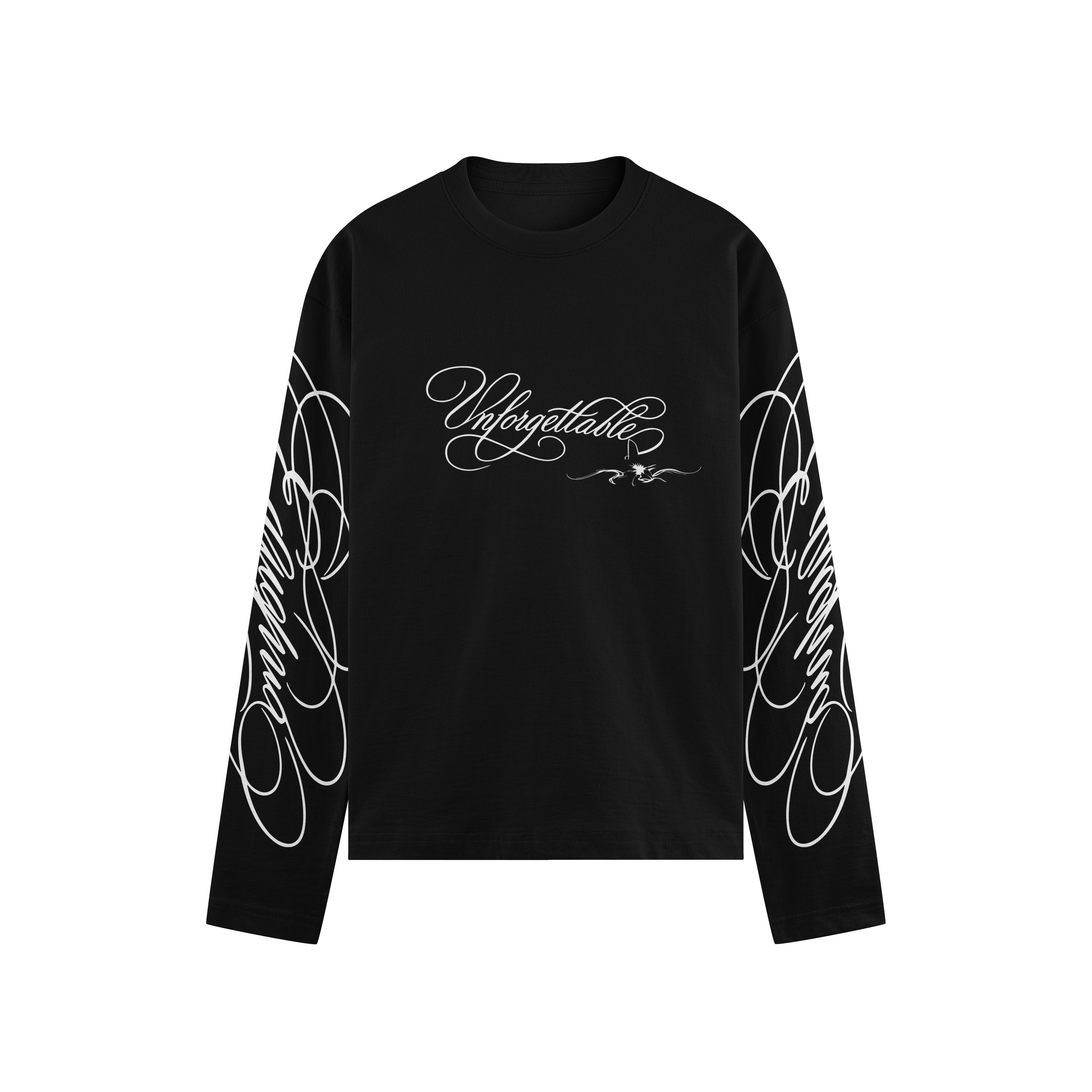 BLACK CROPPED LONG SLEEVE UNFOGOTTABLE - NOSTREETSAFFE