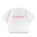 WHITE CROPPED NOSTREETSAFFE T-SHIRT