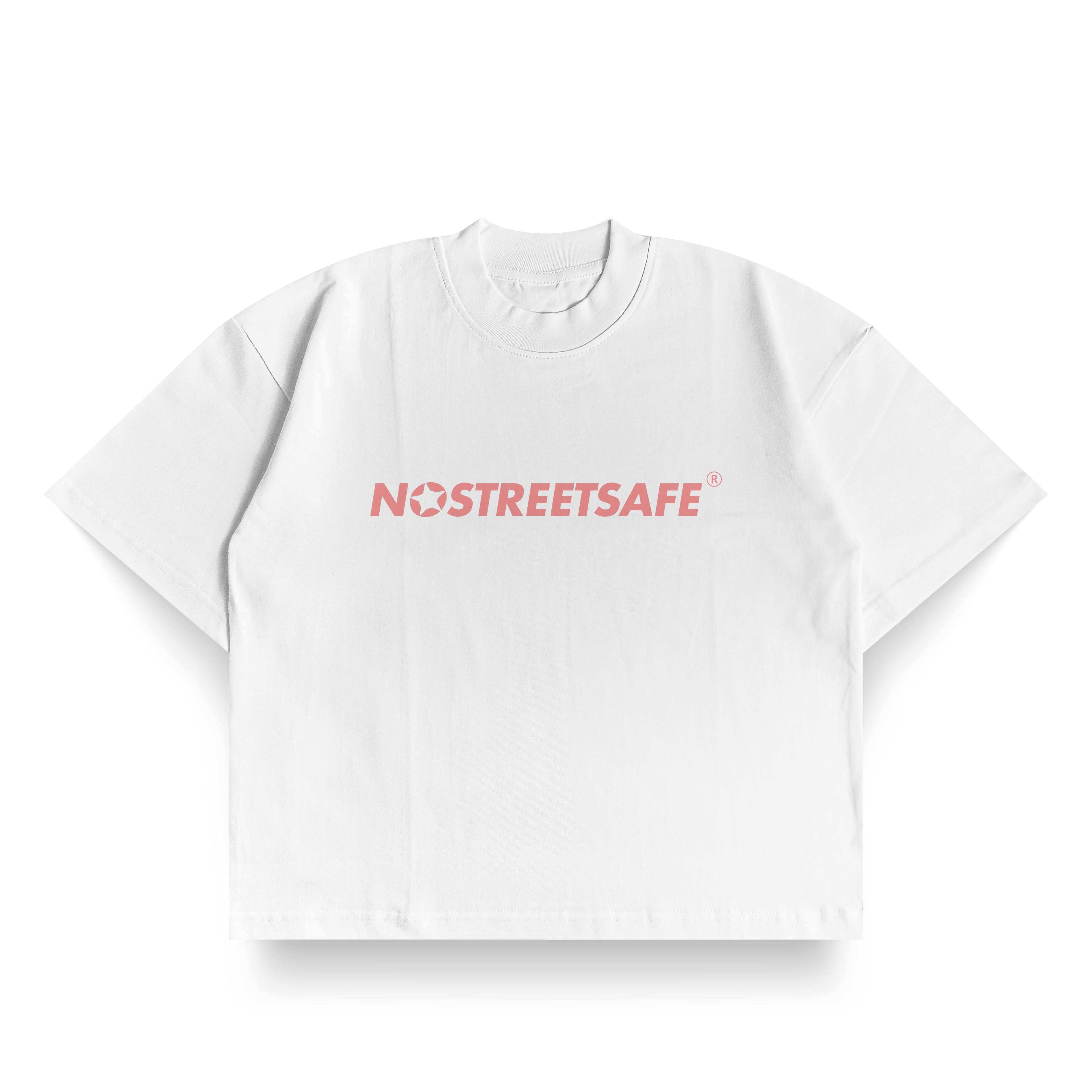 WHITE CROPPED NOSTREETSAFFE T-SHIRT