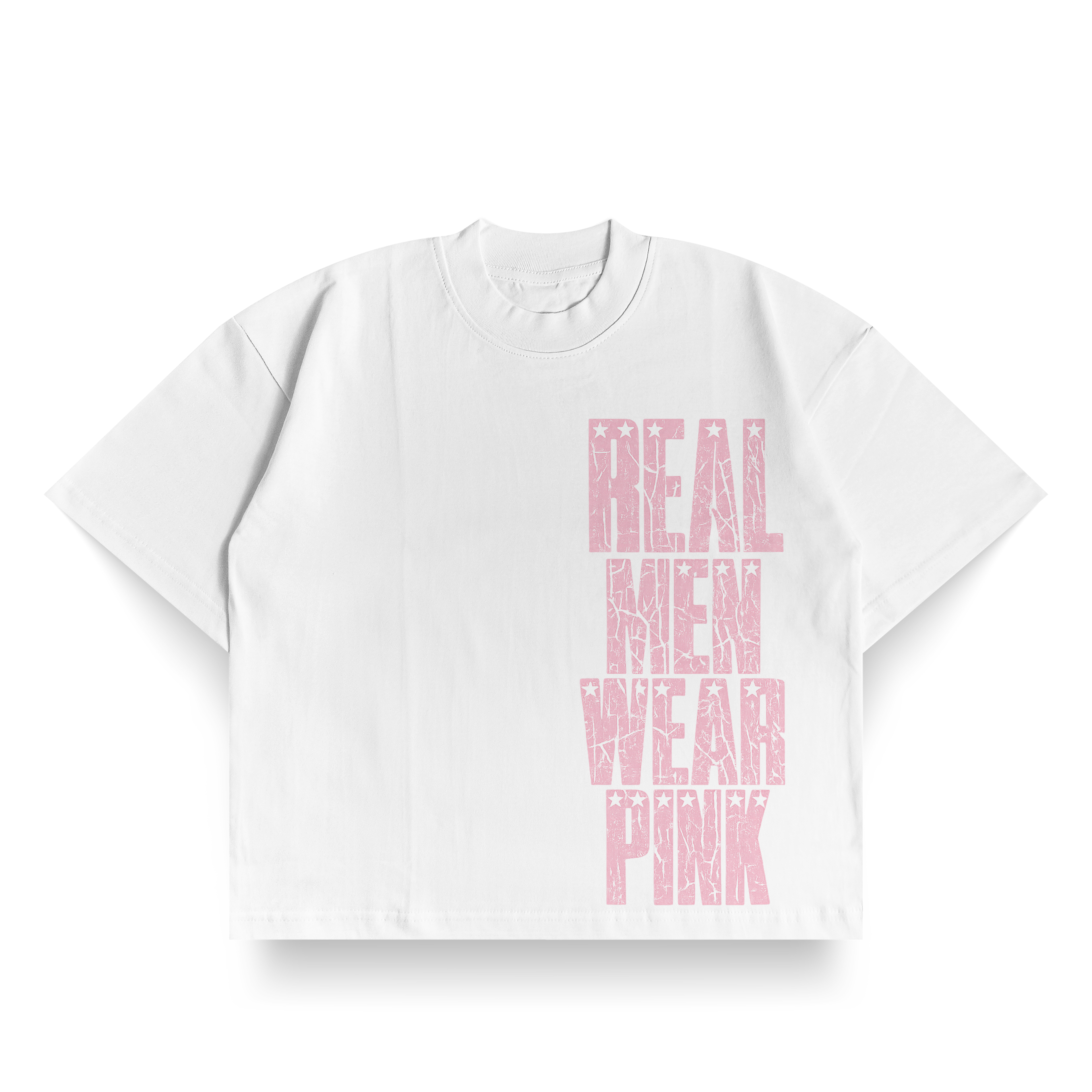 REAL MEN WEAR PINK CROPPED T-SHIRT - NOSTREETSAFFE